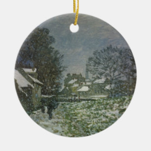 Décoration En Céramique La neige à Argenteuil par Claude Monet