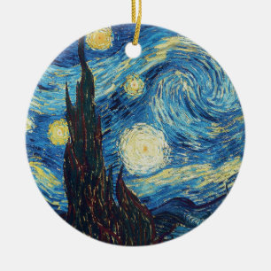 Décoration En Céramique La Nuit étoilée de Van Gogh Chef-d'œuvre vintage b