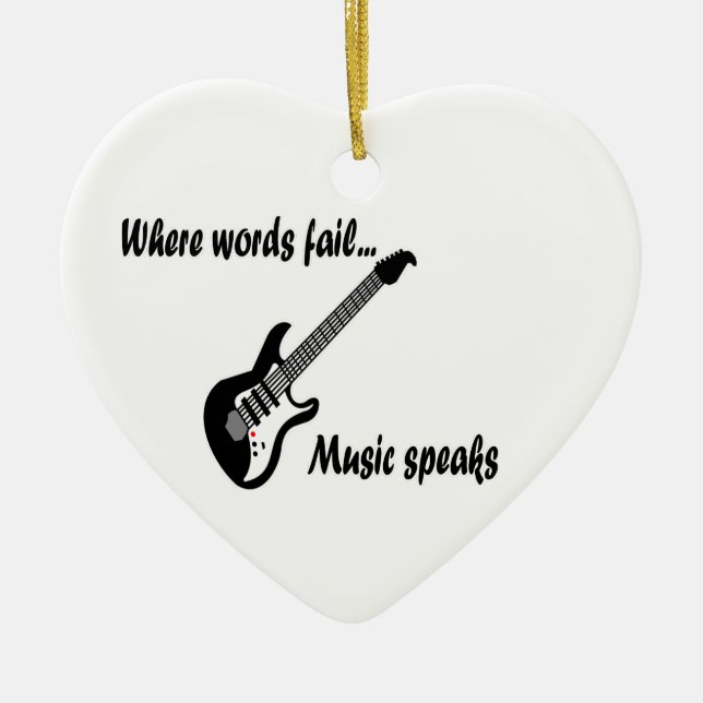 Décoration En Céramique Là où les mots échouent, la musique parle (Devant)