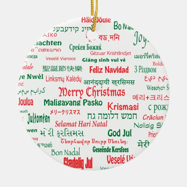 Décoration En Céramique La paix coexistent Joyeux Noël heureux beaucoup de (Devant)