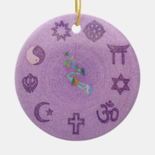 Décoration En Céramique La paix de mai règnent sur le mandala de la terre