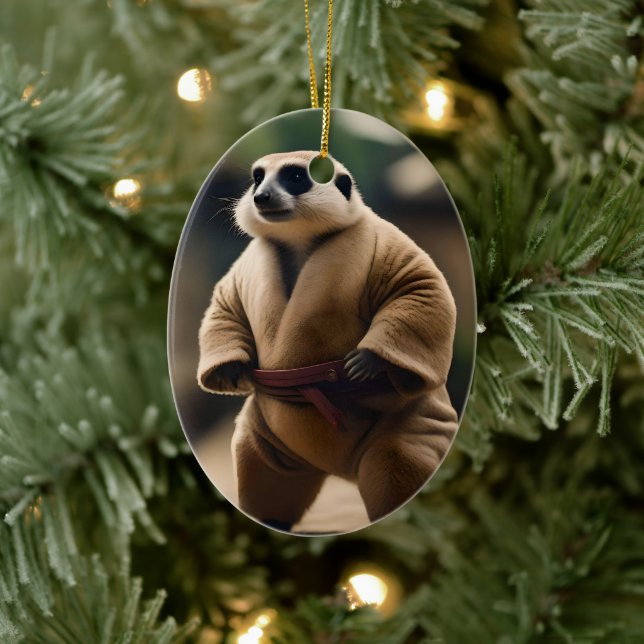 Décoration En Céramique La Puissante Meerkat : La Fusillade Du Sumo, (Arbre)