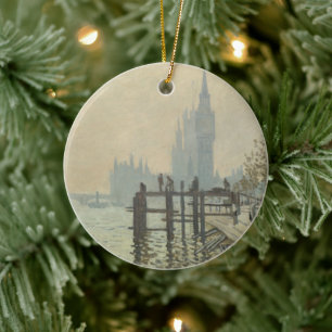 Décoration En Céramique La Tamise en dessous de Westminster par Claude Mon