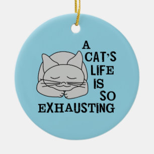 Décoration En Céramique La vie d'un chat