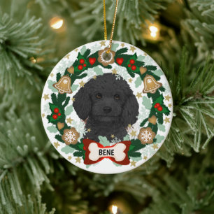 Décoration En Céramique Labradoodle Dog Christmas Cute Dog Cookie Wreve