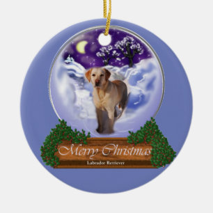 Décoration En Céramique Labrador Retriever Christmas