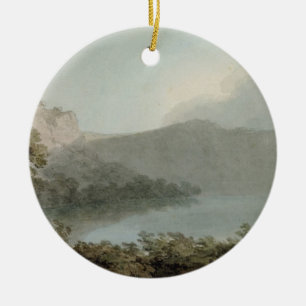 Décoration En Céramique Lac de Vico entre Rome et Florence, 1783 (grap