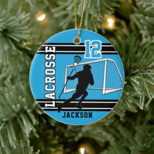 Décoration En Céramique Lacrosse 🥍 Sport - Bleu Bébé