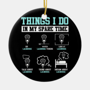 Décoration En Céramique Lacrosse Stick Player LAX Sports Jeu amusant