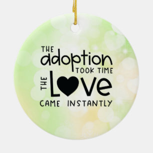 Décoration En Céramique L'adoption a pris du temps l'amour est venu instan
