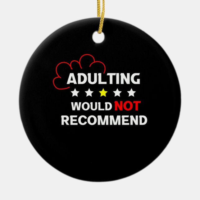 Décoration En Céramique L'Adulte Ne Recommande Pas (Devant)
