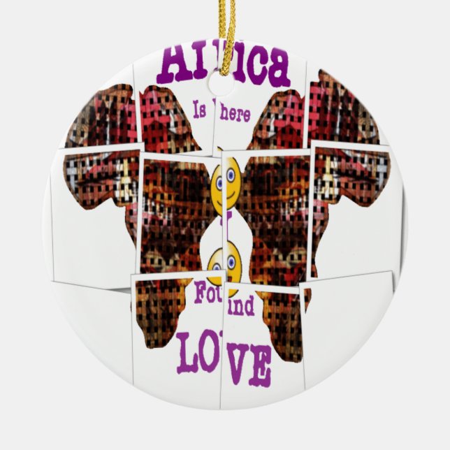 Décoration En Céramique L'Afrique c'est là que j'ai trouvé l'amour (Devant)