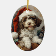 Lagotto Romagnolo Vintage Noël