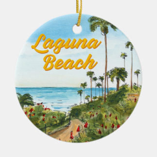 Décoration En Céramique Laguna Beach California Ornament – Coastal Art