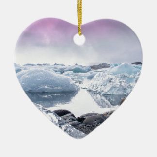 Décoration En Céramique Lagune de glacier de l'Islande