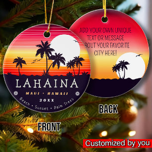 Décoration En Céramique Lahaina Maui Hawaii Retro Sunset Souvenirs 60s
