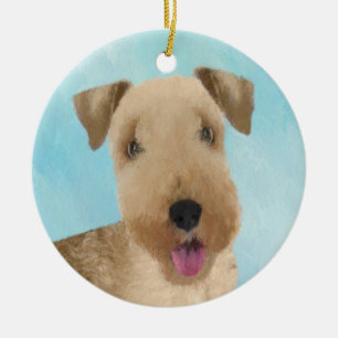 Décoration En Céramique Lakeland Terrier Peinture - Cute Original Chien Ar