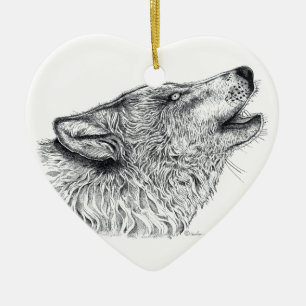 Décoration En Céramique L'amour du loup