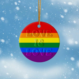 Décoration En Céramique L'amour est Gay pride d'amour