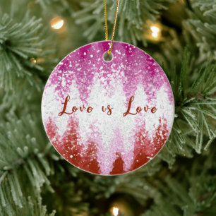 Décoration En Céramique L'amour est l'amour des couleurs LGBT