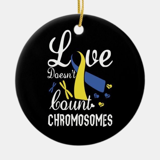 Décoration En Céramique L'amour ne compte pas le syndrome de Chromosomes (Devant)