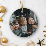 Décoration En Céramique L'amour personnalisé Vous Mimi Photo manuscrite<br><div class="desc">Célébrez Mimi avec cet ornement photo personnalisé "We Love You Mimi", avec une belle typographie manuscrite et une photo de famille chère. Qu'elle s'appelle Mimi, Nana, ou un autre nom spécial, tout le texte peut être customisé pour créer un souvenir unique. Parfait pour les vacances, cette décoration est une façon...</div>