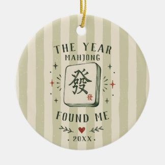 Décoration En Céramique L'année où le Mahjong m'a trouvé Noël