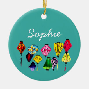 Décoration En Céramique lanterne chinoise