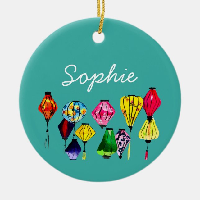 Décoration En Céramique lanterne chinoise (Devant)