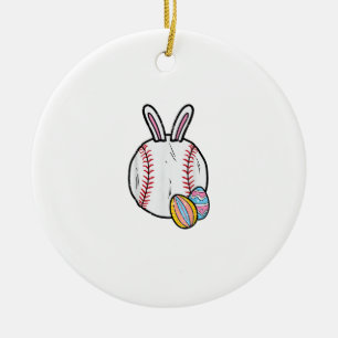 Décoration En Céramique Lapin de baseball de Pâques Sports Hommes Garçons 