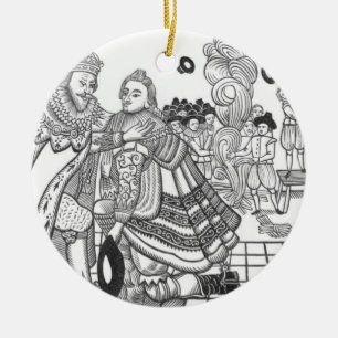 Décoration En Céramique L'arrivée de Sa Majesté Charles (1600-49) Princ