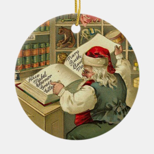 Décoration En Céramique L'atelier de Père Noël (Devant)