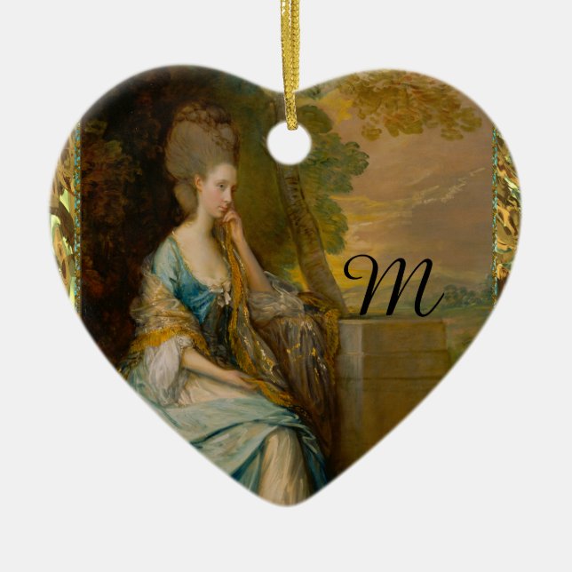 Décoration En Céramique L'attendre Monogramme (Devant)