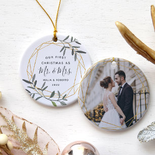 Décoration En Céramique Laurel Leaf premier mariage Noël