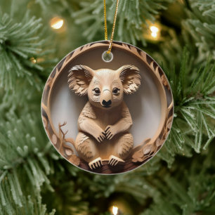 Décoration En Céramique L'Australien Koala Bear Wood Carving,