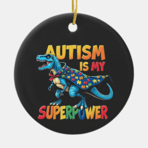 Décoration En Céramique L'autisme est mon superpouvoir Dinosaure Sensibili