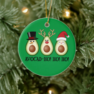 Décoration En Céramique L'Avocado de Noël Frosty, Rudolph et Père Noël