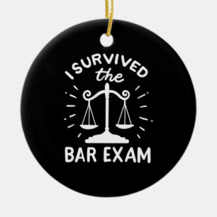 Décoration En Céramique L'Avocat A Survécu À L'Examen Bar
