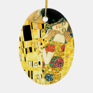 Décoration En Céramique Le baiser par art Nouveau de Gustav Klimt