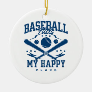 Décoration En Céramique Le baseball alimente mon endroit heureux