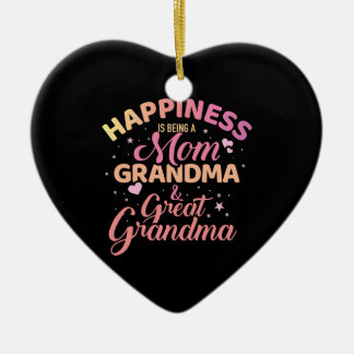 Décoration En Céramique Le bonheur est d'être maman, grand-mère et arrière