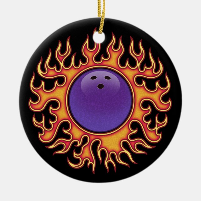 Décoration En Céramique Le Boule-o-Feu de bowling (Devant)
