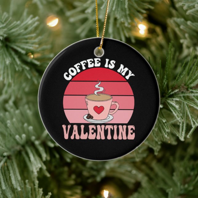 Décoration En Céramique Le café est mon Valentin (Arbre)