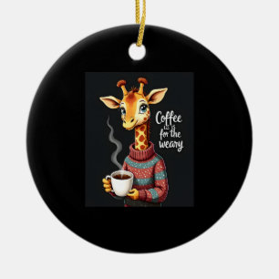 Décoration En Céramique Le café est pour l'amant de café de girafe drôle f