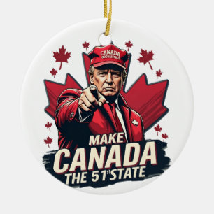 Décoration En Céramique Le Canada le 51e État Trump Canadien