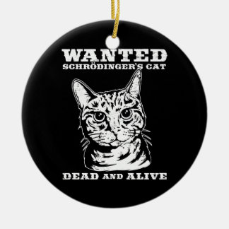 Décoration En Céramique Le chat de Schrodinger a voulu des morts ou vivant