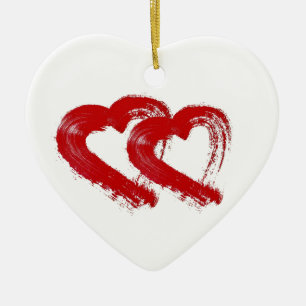 Décoration En Céramique Le Coeur Rouge vient de se marier