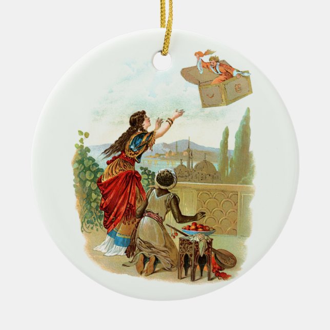 Décoration En Céramique Le Coffre Volant  (Devant)