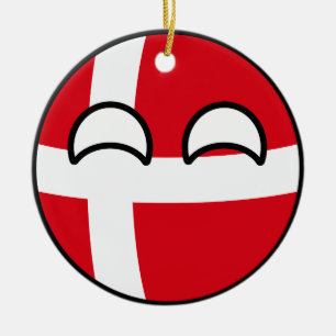 Décoration En Céramique Le Danemark Geeky tendant drôle Countryball