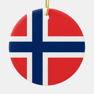 Décoration En Céramique Le drapeau de la Norvège - la Scandinavie
